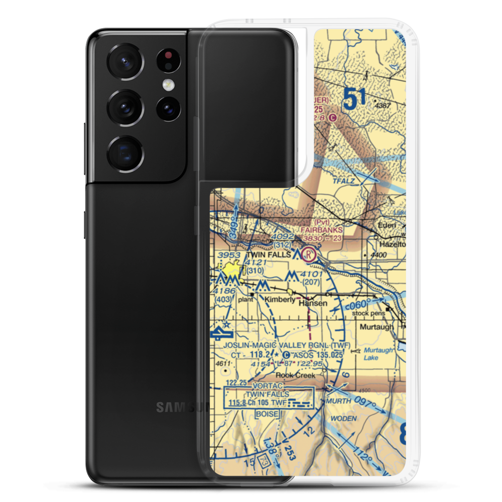 Fairbanks Airfield (1ID7) VFR Sectional Samsung Case Samsung Galaxy S21 Ultra model shown