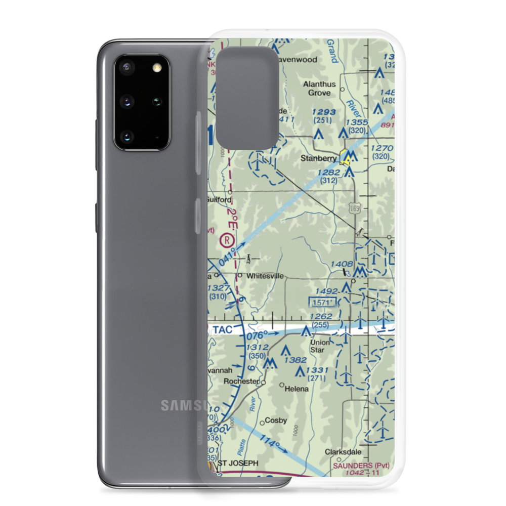 Fairbanks Airport (3MO7) VFR Sectional Samsung Case Samsung Galaxy S20 Plus model shown