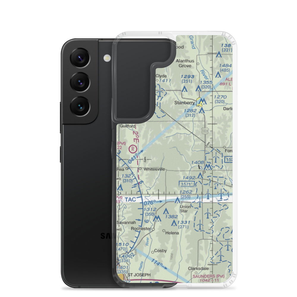 Fairbanks Airport (3MO7) VFR Sectional Samsung Case Samsung Galaxy S22 model shown
