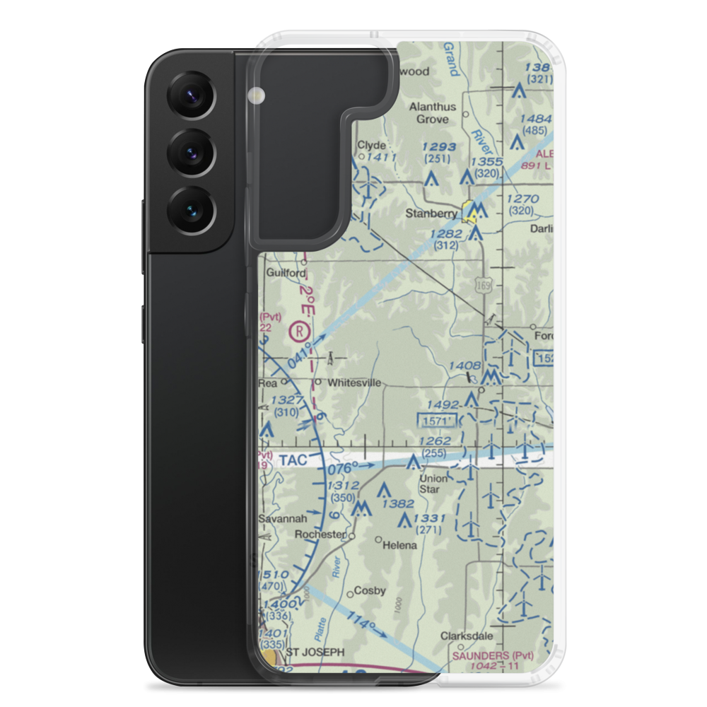 Fairbanks Airport (3MO7) VFR Sectional Samsung Case Samsung Galaxy S22 Plus model shown