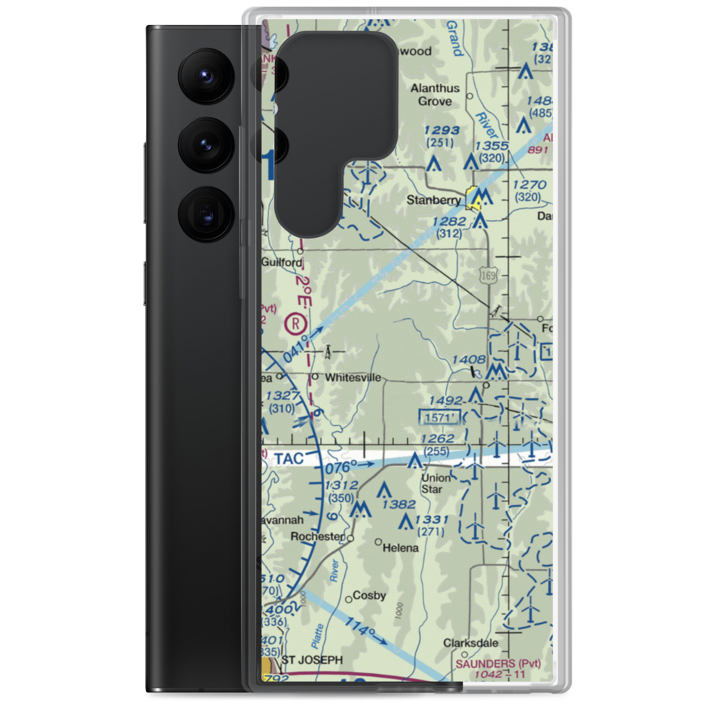 Fairbanks Airport (3MO7) VFR Sectional Samsung Case Samsung Galaxy S22 Ultra model shown