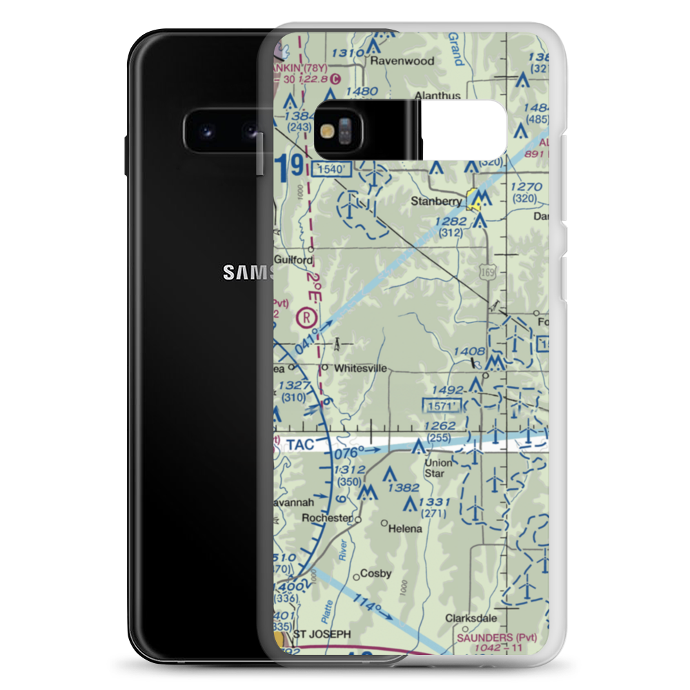 Fairbanks Airport (3MO7) VFR Sectional Samsung Case Samsung Galaxy S10+ model shown