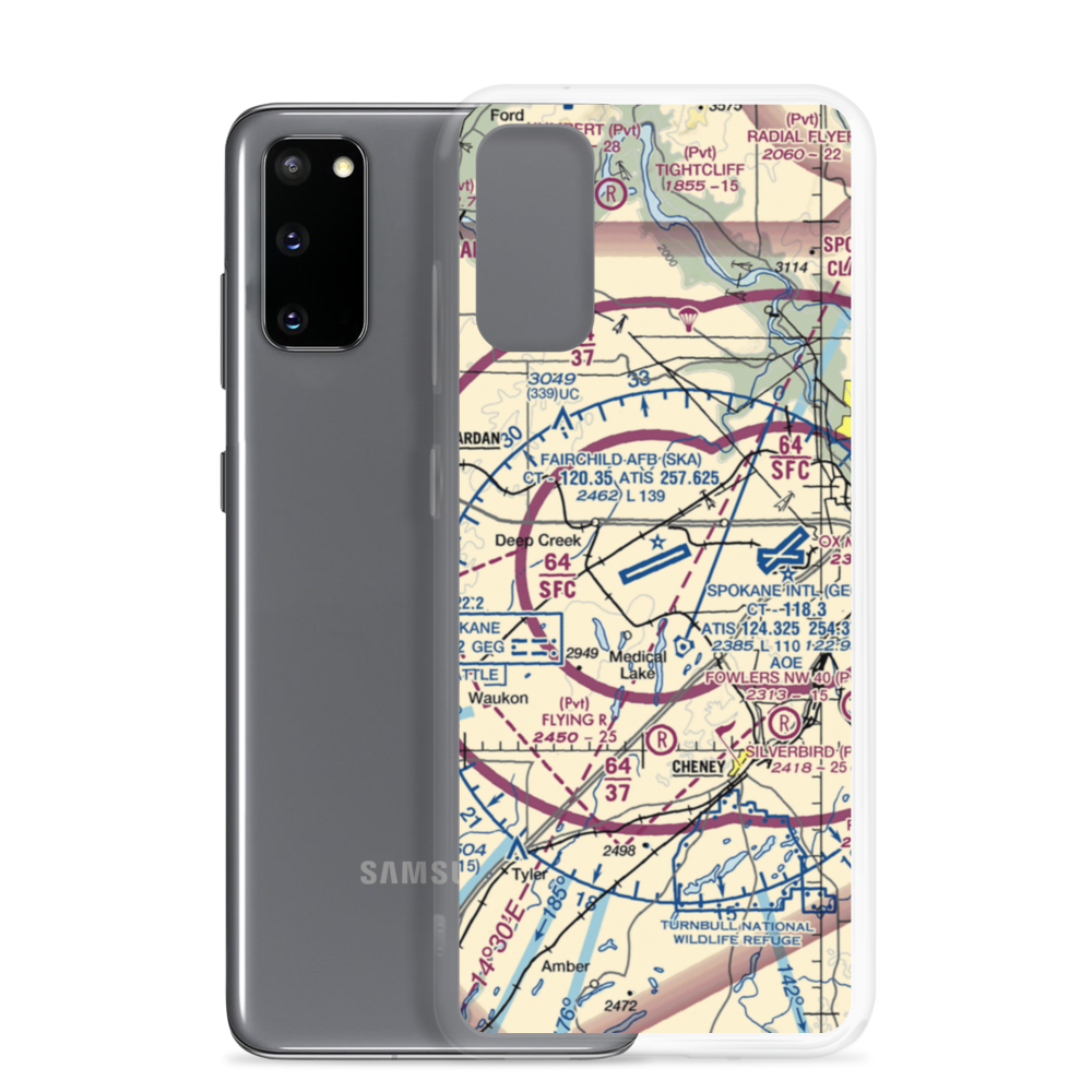 Fairchild Air Force Base (SKA) VFR Sectional Samsung Case Samsung Galaxy S20 model shown