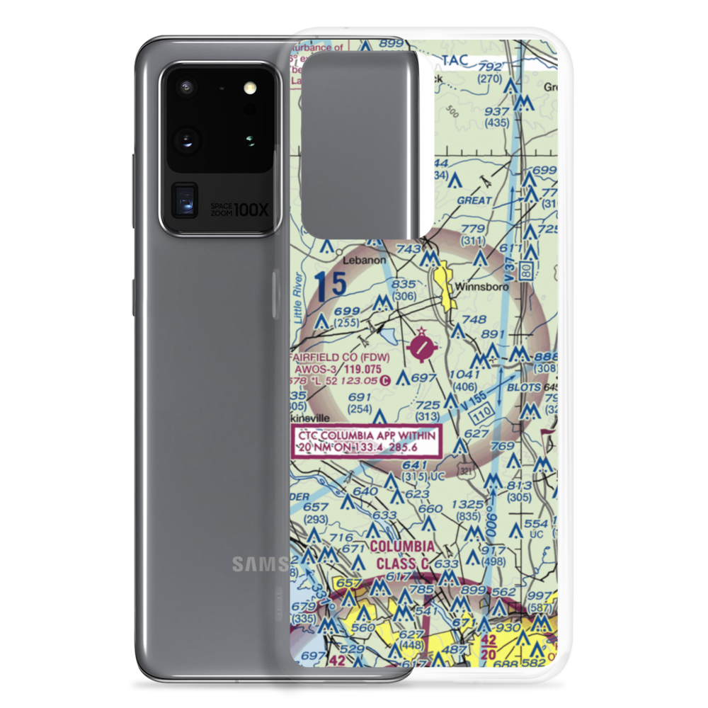 Fairfield County Airport (FDW) VFR Sectional Samsung Case Samsung Galaxy S20 Ultra model shown