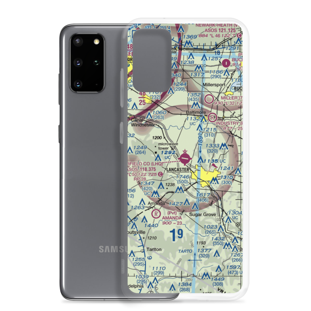 Fairfield County Airport (LHQ) VFR Sectional Samsung Case Samsung Galaxy S20 Plus model shown