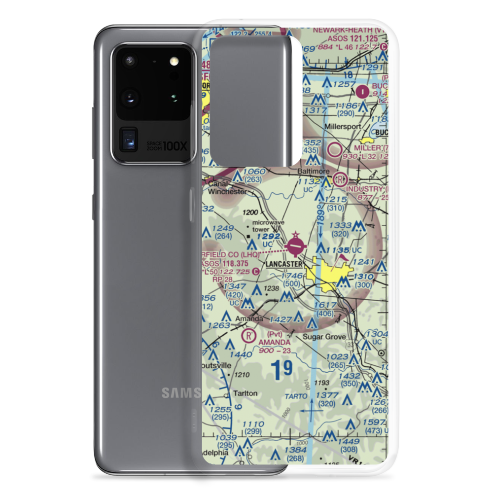 Fairfield County Airport (LHQ) VFR Sectional Samsung Case Samsung Galaxy S20 Ultra model shown