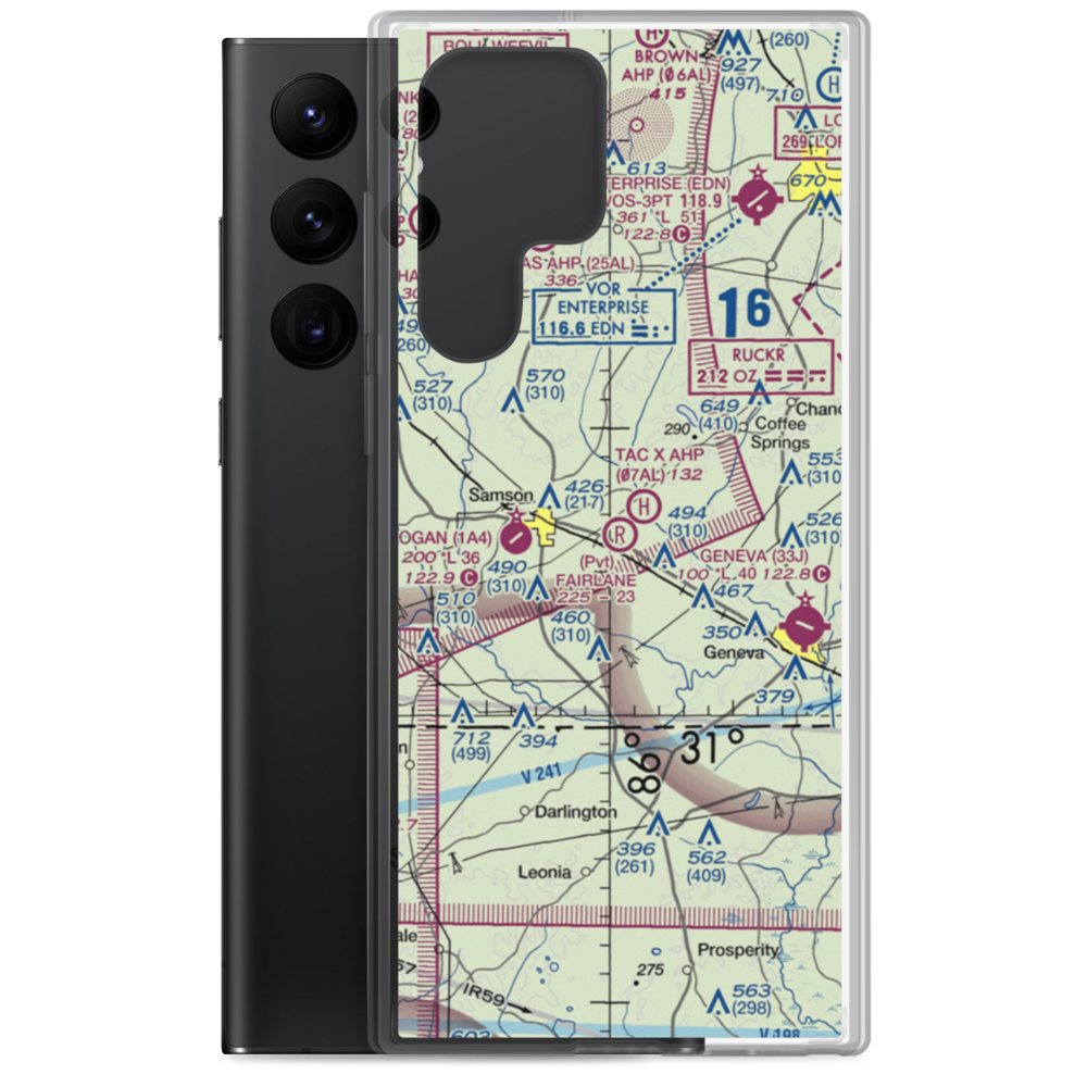 Fairlane Airport (5AL8) VFR Sectional Samsung Case Samsung Galaxy S22 Ultra model shown