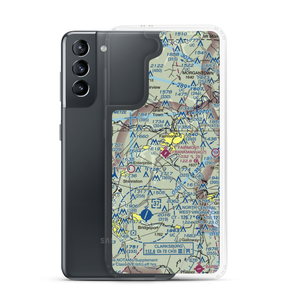 Fairmont Municipal-Frankman Field (4G7) VFR Sectional Samsung Case Samsung Galaxy S21 model shown