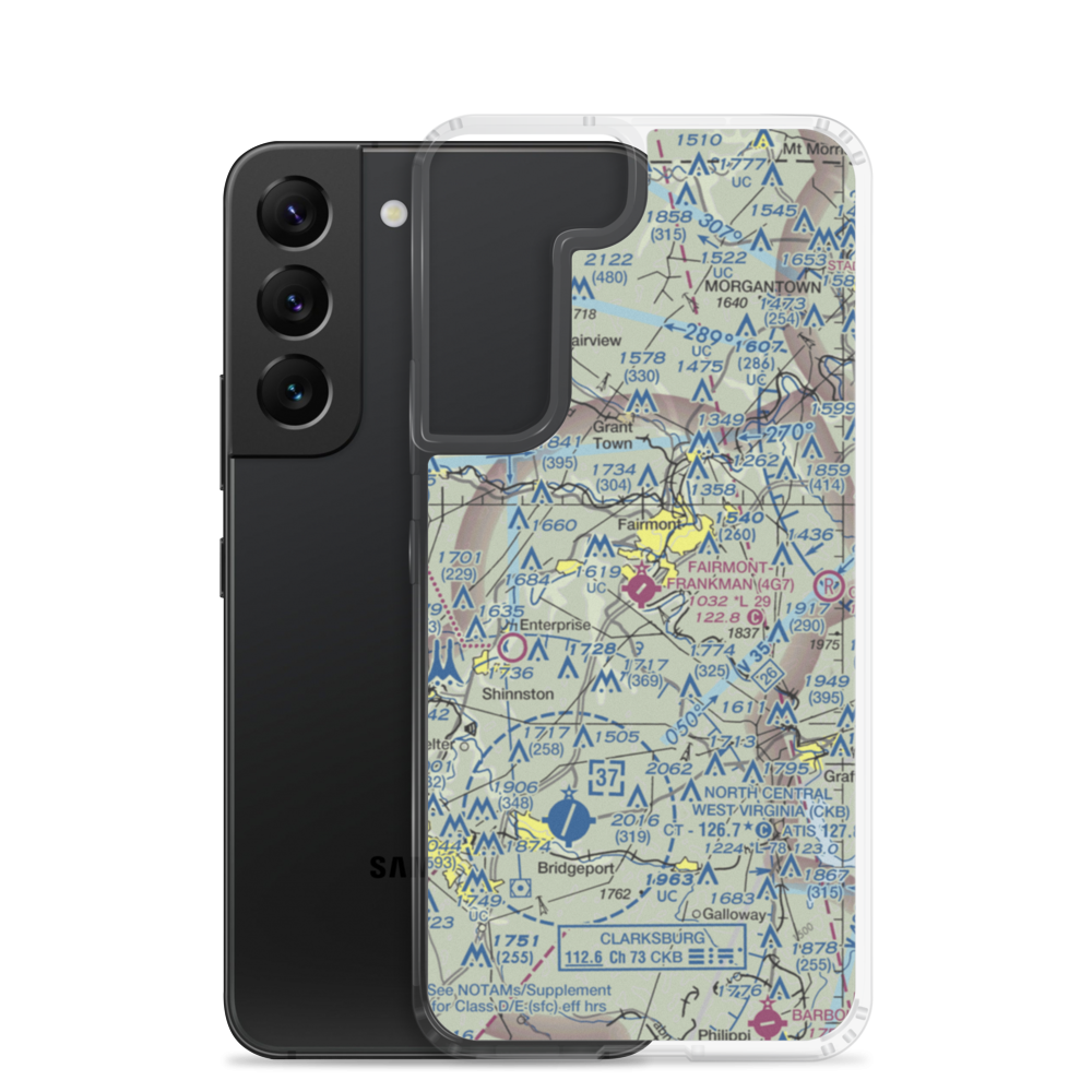 Fairmont Municipal-Frankman Field (4G7) VFR Sectional Samsung Case Samsung Galaxy S22 model shown
