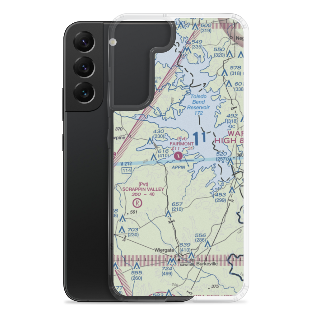 Fairmount Airport (71TS) VFR Sectional Samsung Case Samsung Galaxy S22 Plus model shown