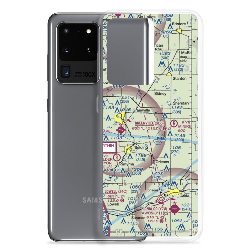 Fairplains Airpark (02MI) VFR Sectional Samsung Case Samsung Galaxy S20 Ultra model shown