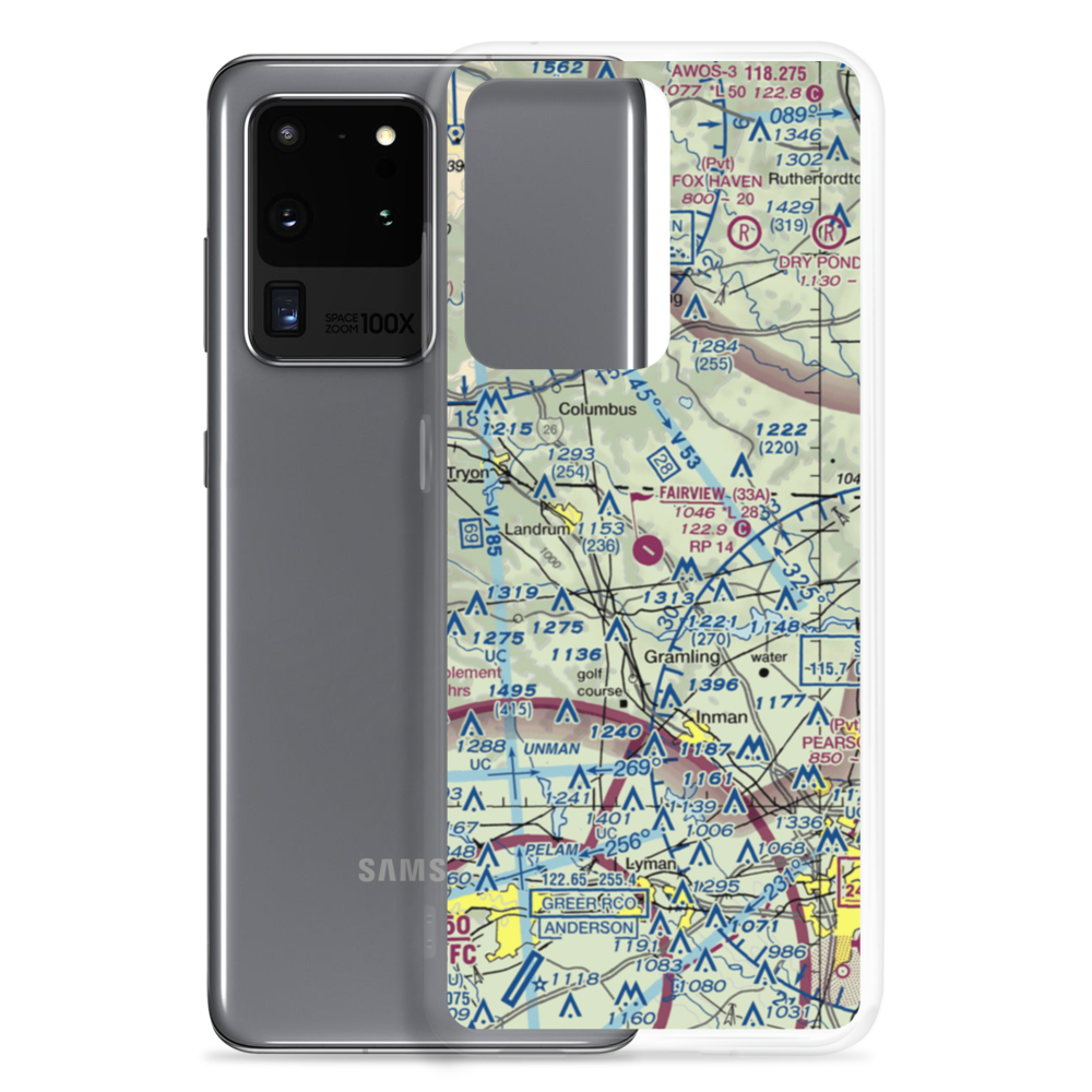 Fairview Airport (33A) VFR Sectional Samsung Case Samsung Galaxy S20 Ultra model shown