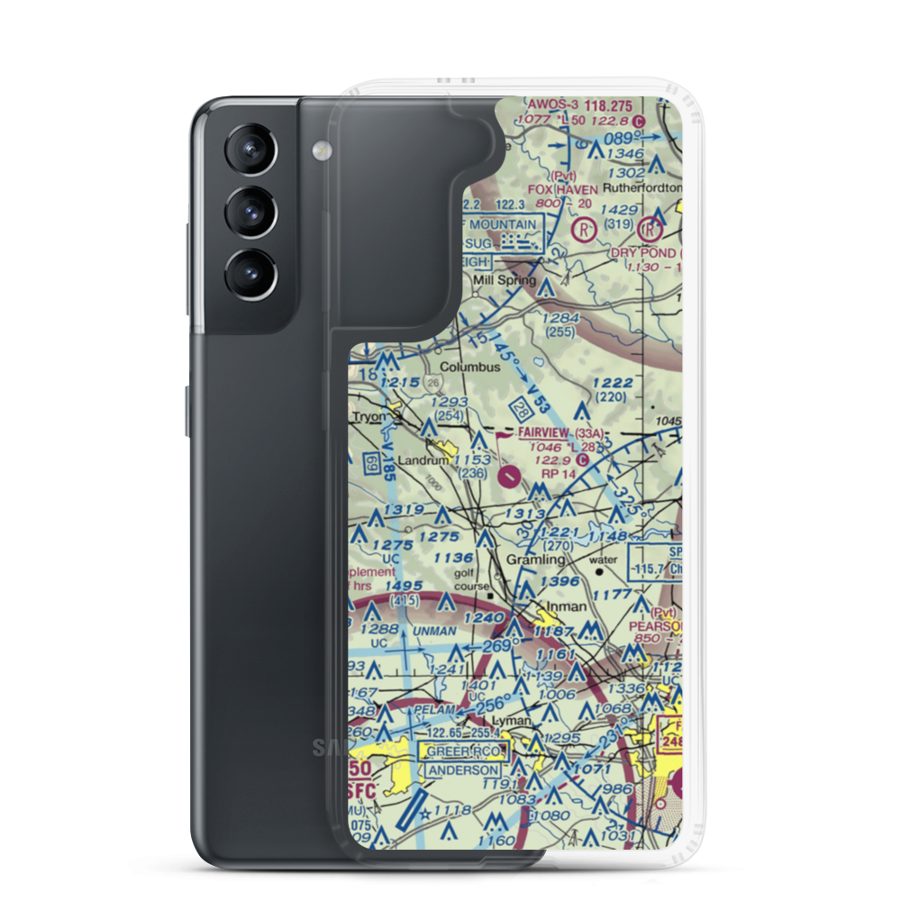 Fairview Airport (33A) VFR Sectional Samsung Case Samsung Galaxy S21 model shown