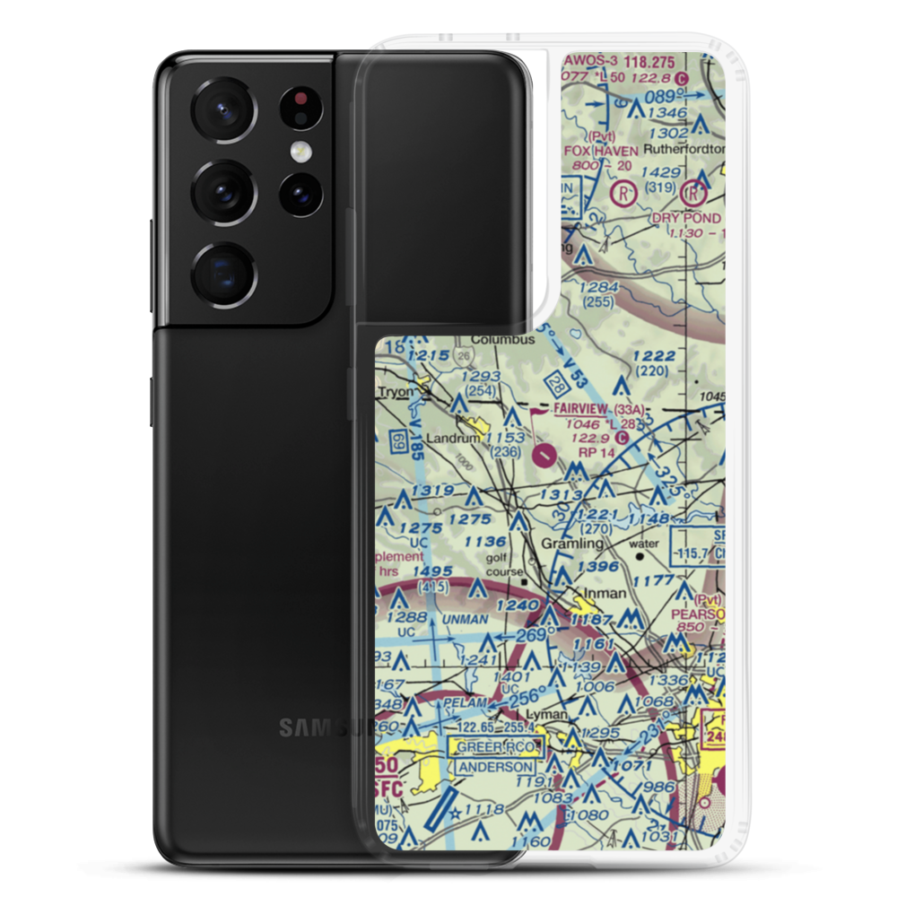 Fairview Airport (33A) VFR Sectional Samsung Case Samsung Galaxy S21 Ultra model shown