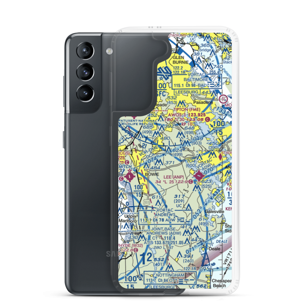 Fairview Airport (3MD4) VFR Sectional Samsung Case Samsung Galaxy S21 model shown
