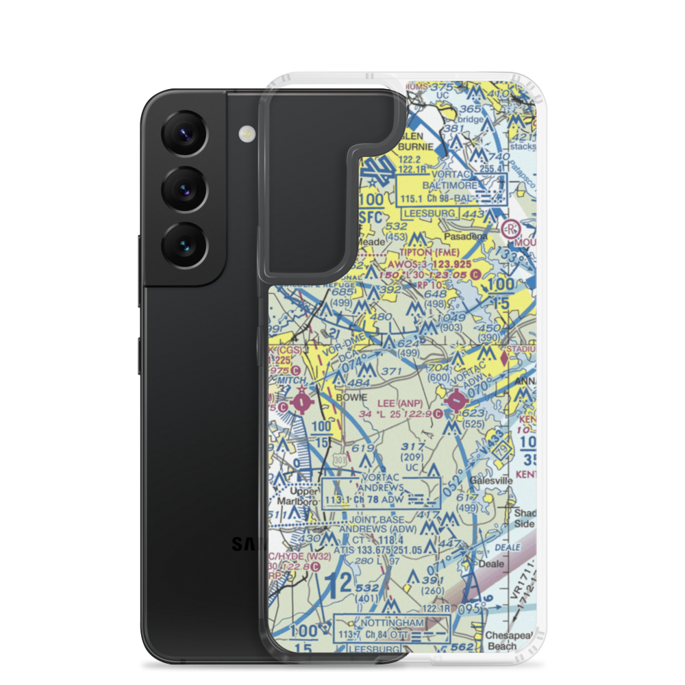 Fairview Airport (3MD4) VFR Sectional Samsung Case Samsung Galaxy S22 model shown