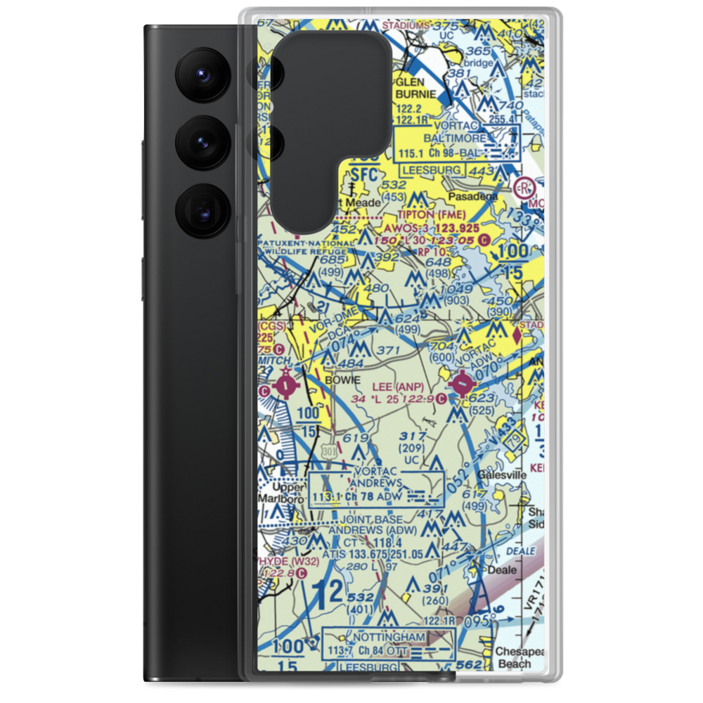 Fairview Airport (3MD4) VFR Sectional Samsung Case Samsung Galaxy S22 Ultra model shown