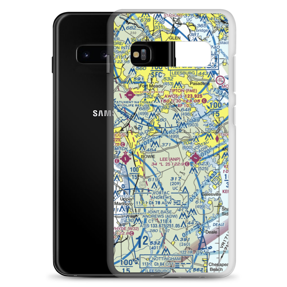 Fairview Airport (3MD4) VFR Sectional Samsung Case Samsung Galaxy S10+ model shown