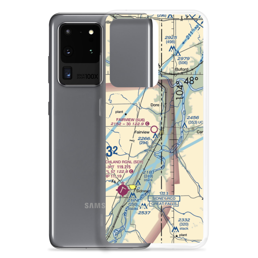 Fairview Airport (5U6) VFR Sectional Samsung Case Samsung Galaxy S20 Ultra model shown