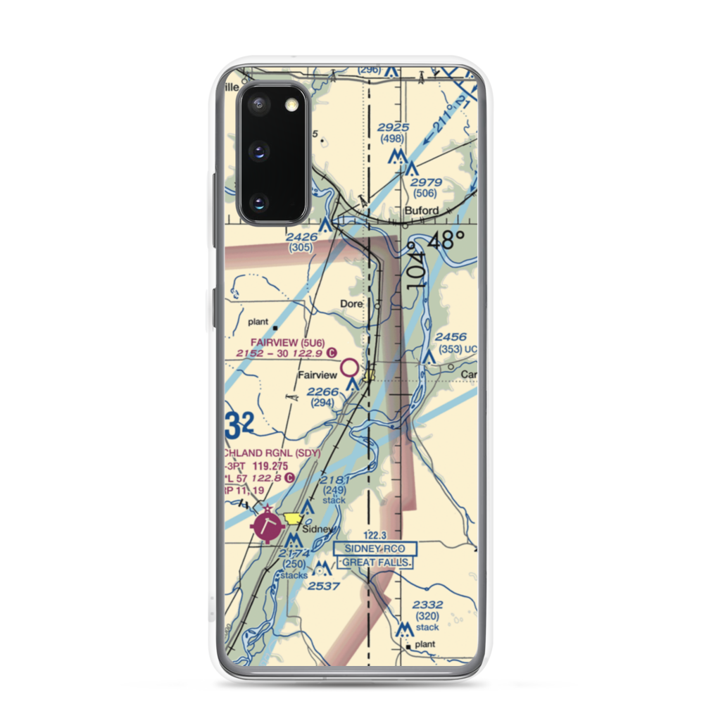 Fairview Airport (5U6) VFR Sectional Samsung Case Samsung Galaxy S20 model shown
