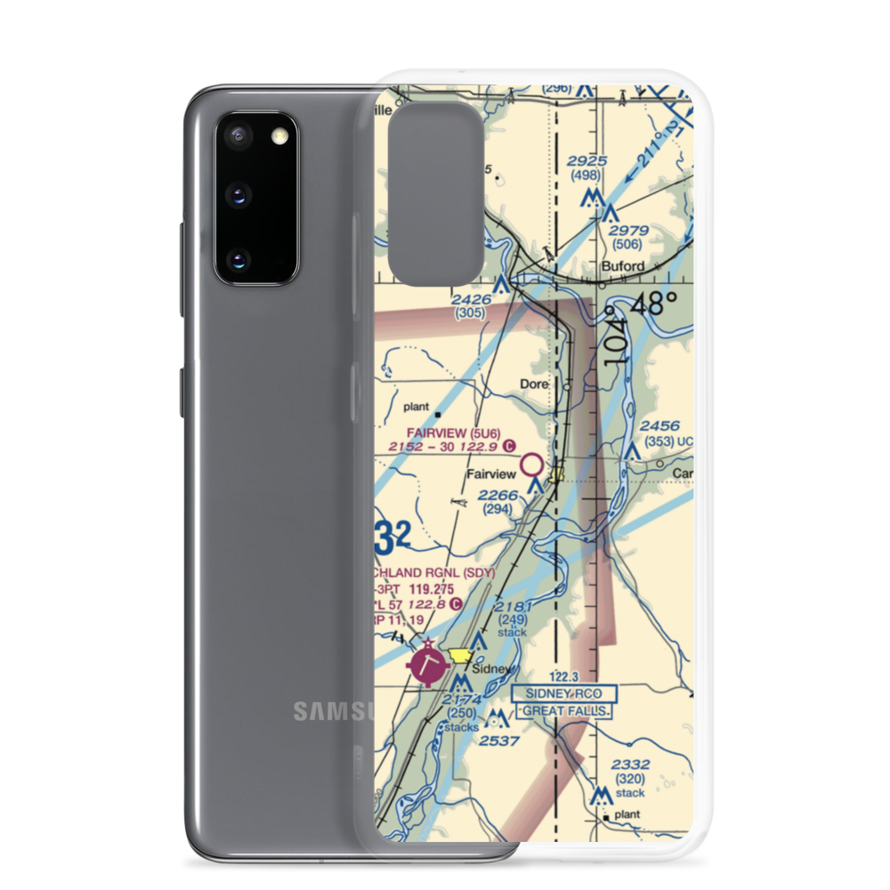 Fairview Airport (5U6) VFR Sectional Samsung Case Samsung Galaxy S20 model shown
