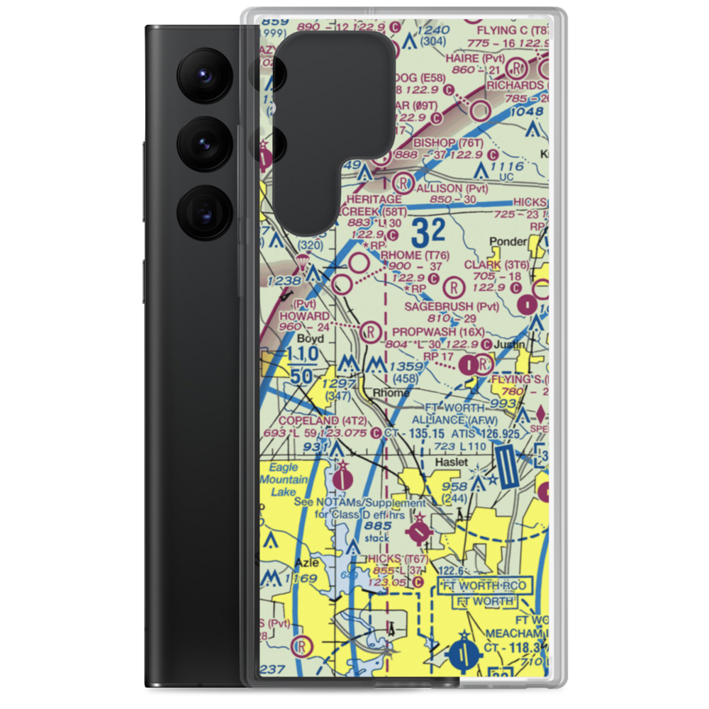 Fairview Airport (7TS0) VFR Sectional Samsung Case Samsung Galaxy S22 Ultra model shown