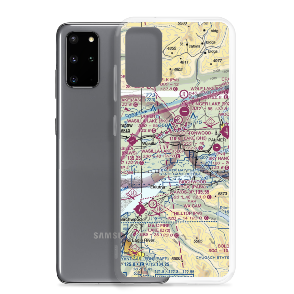 Fairview East Airport (58AK) VFR Sectional Samsung Case Samsung Galaxy S20 Plus model shown