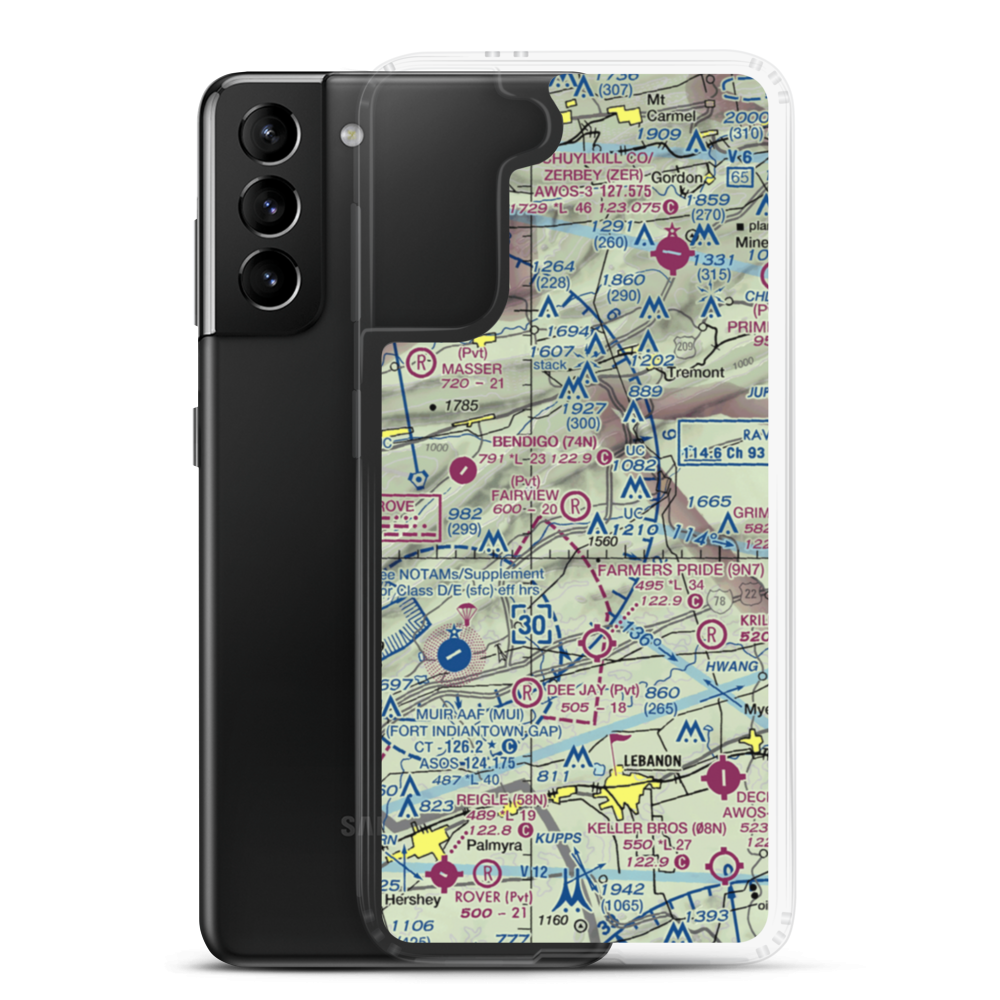 Fairview Farm Airfield (PS20) VFR Sectional Samsung Case Samsung Galaxy S21 Plus model shown