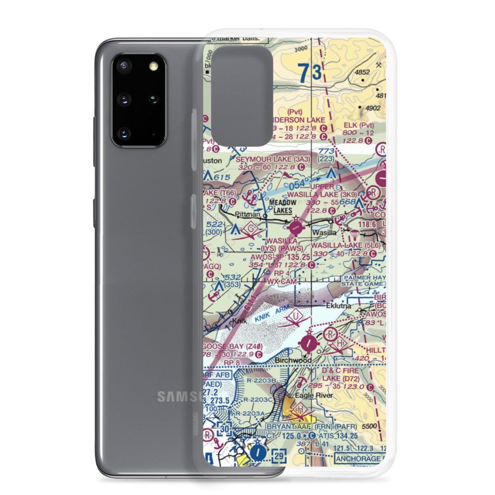 Fairview West Airport (AK58) VFR Sectional Samsung Case Samsung Galaxy S20 Plus model shown