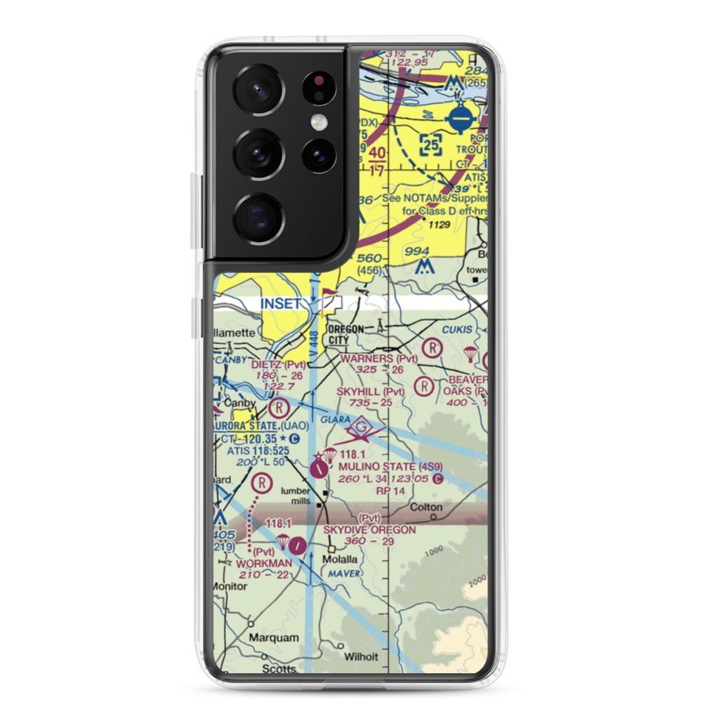Fairways Airport (OG20) VFR Sectional Samsung Case Samsung Galaxy S21 Ultra model shown