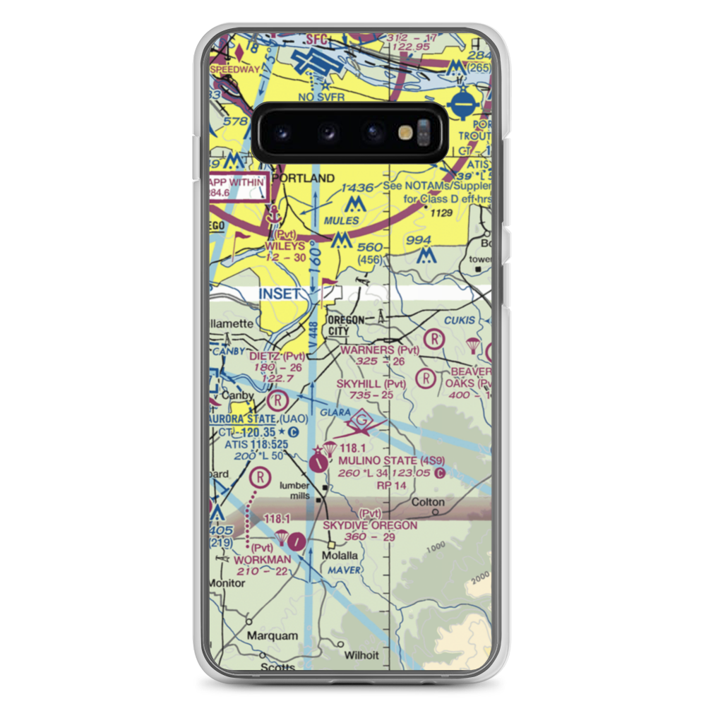 Fairways Airport (OG20) VFR Sectional Samsung Case Samsung Galaxy S10+ model shown