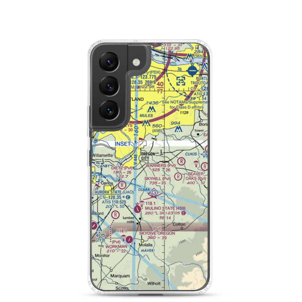 Fairways Airport (OG20) VFR Sectional Samsung Case Samsung Galaxy S22 model shown