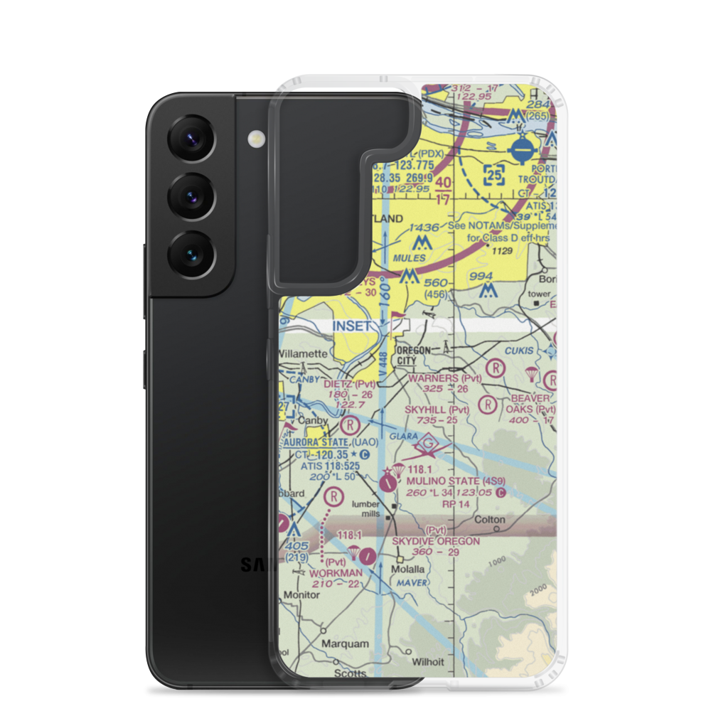 Fairways Airport (OG20) VFR Sectional Samsung Case Samsung Galaxy S22 model shown