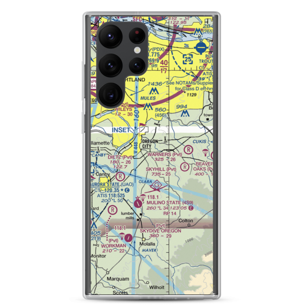 Fairways Airport (OG20) VFR Sectional Samsung Case Samsung Galaxy S22 Ultra model shown