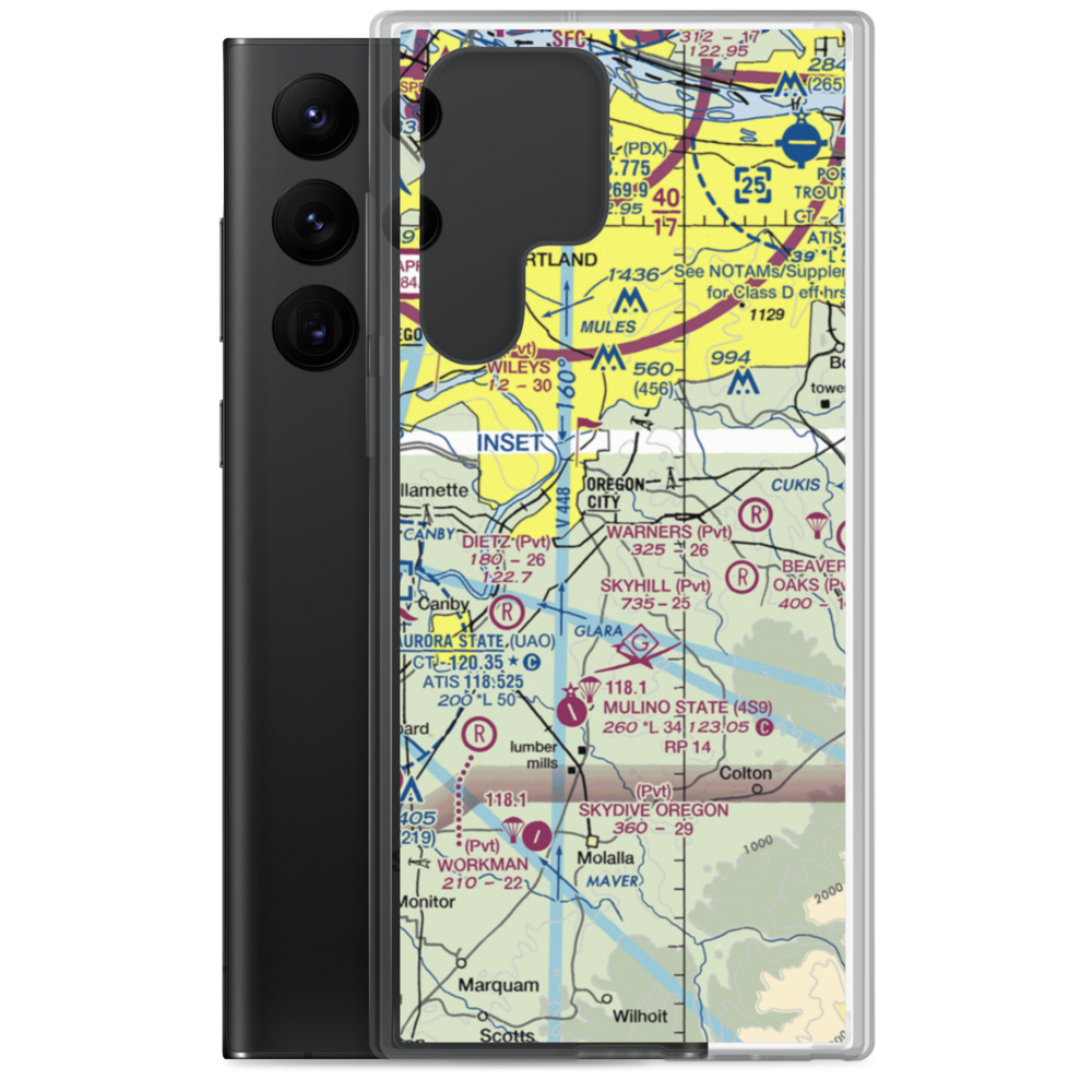 Fairways Airport (OG20) VFR Sectional Samsung Case Samsung Galaxy S22 Ultra model shown