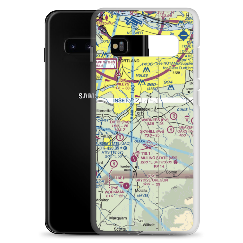 Fairways Airport (OG20) VFR Sectional Samsung Case Samsung Galaxy S10+ model shown