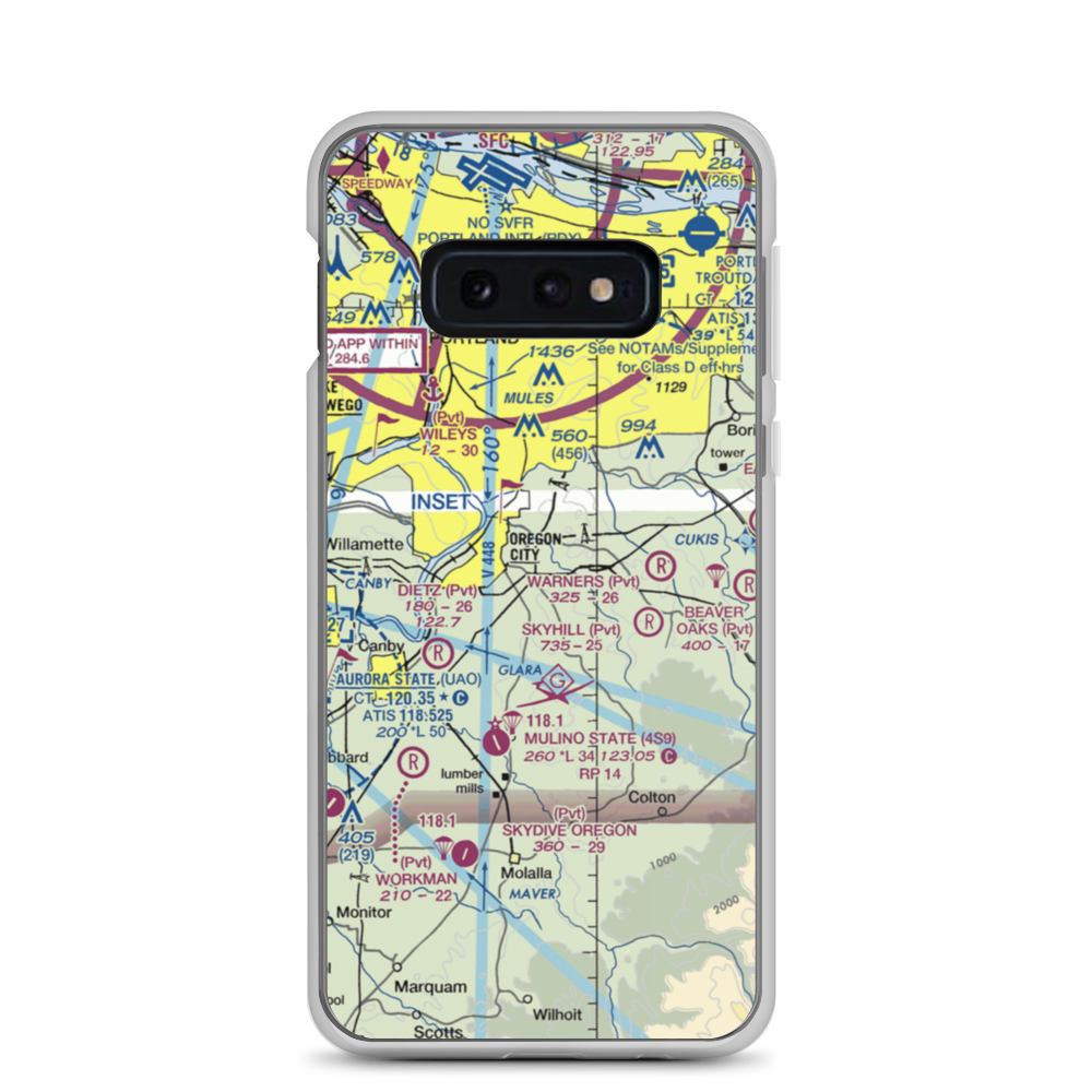 Fairways Airport (OG20) VFR Sectional Samsung Case Samsung Galaxy S10e model shown