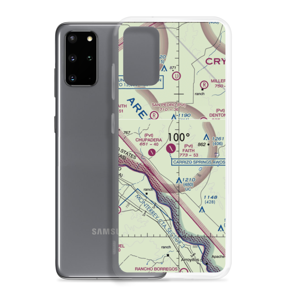 Faith Ranch Airport (XA89) VFR Sectional Samsung Case Samsung Galaxy S20 Plus model shown