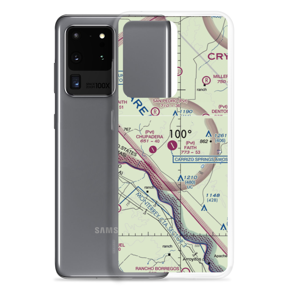 Faith Ranch Airport (XA89) VFR Sectional Samsung Case Samsung Galaxy S20 Ultra model shown