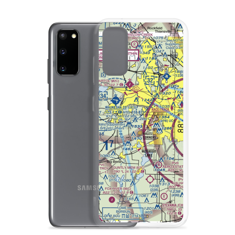 Faken Airport (9WI4) VFR Sectional Samsung Case Samsung Galaxy S20 model shown