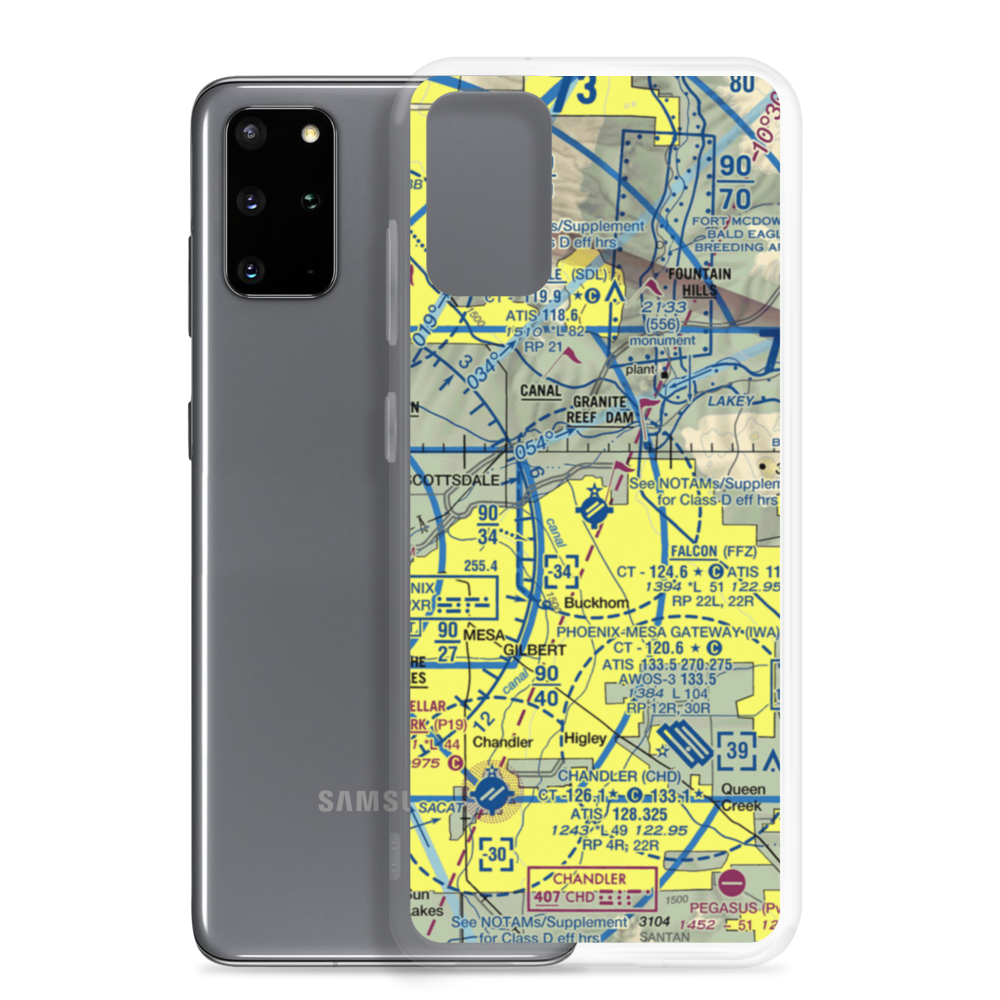 Falcon Field (FFZ) VFR Sectional Samsung Case Samsung Galaxy S20 Plus model shown
