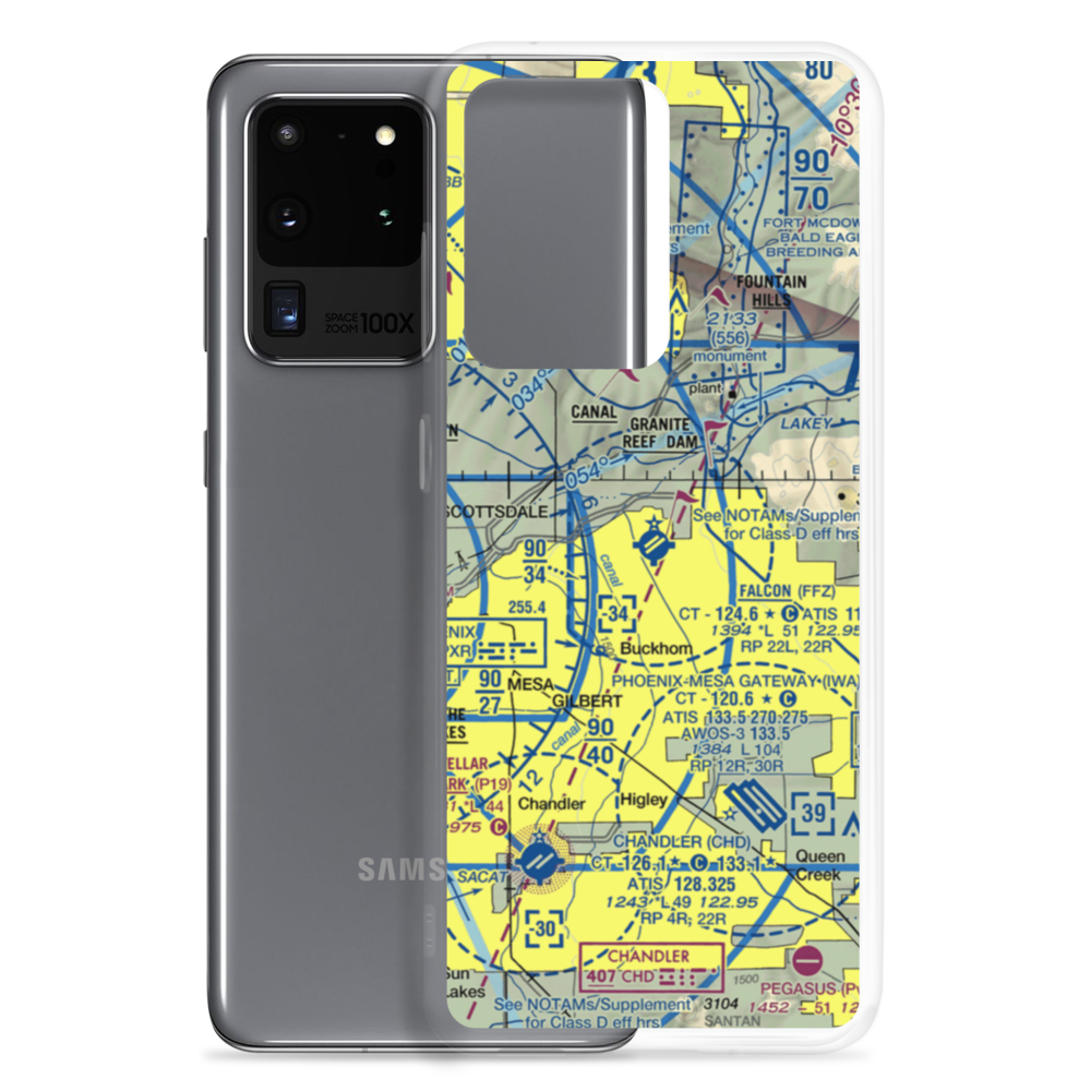 Falcon Field (FFZ) VFR Sectional Samsung Case Samsung Galaxy S20 Ultra model shown