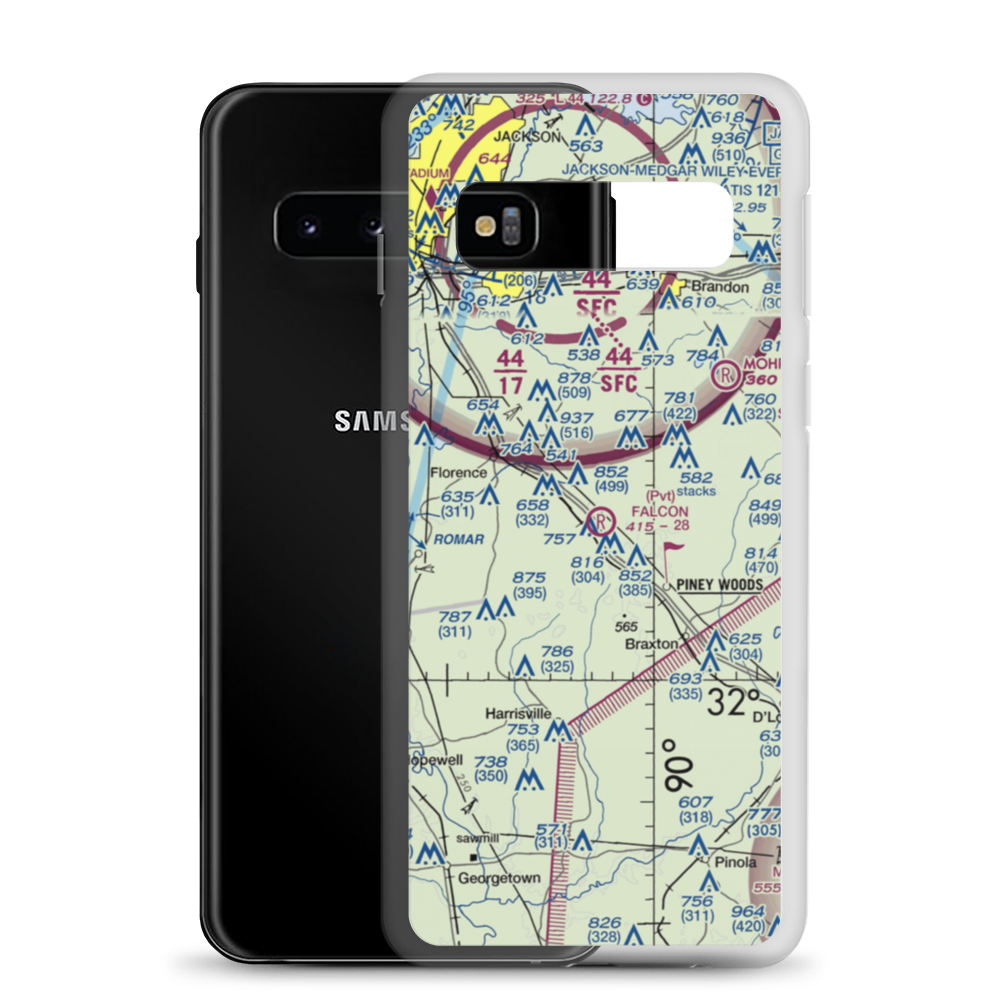 Falcon Field (MS69) VFR Sectional Samsung Case Samsung Galaxy S10 model shown