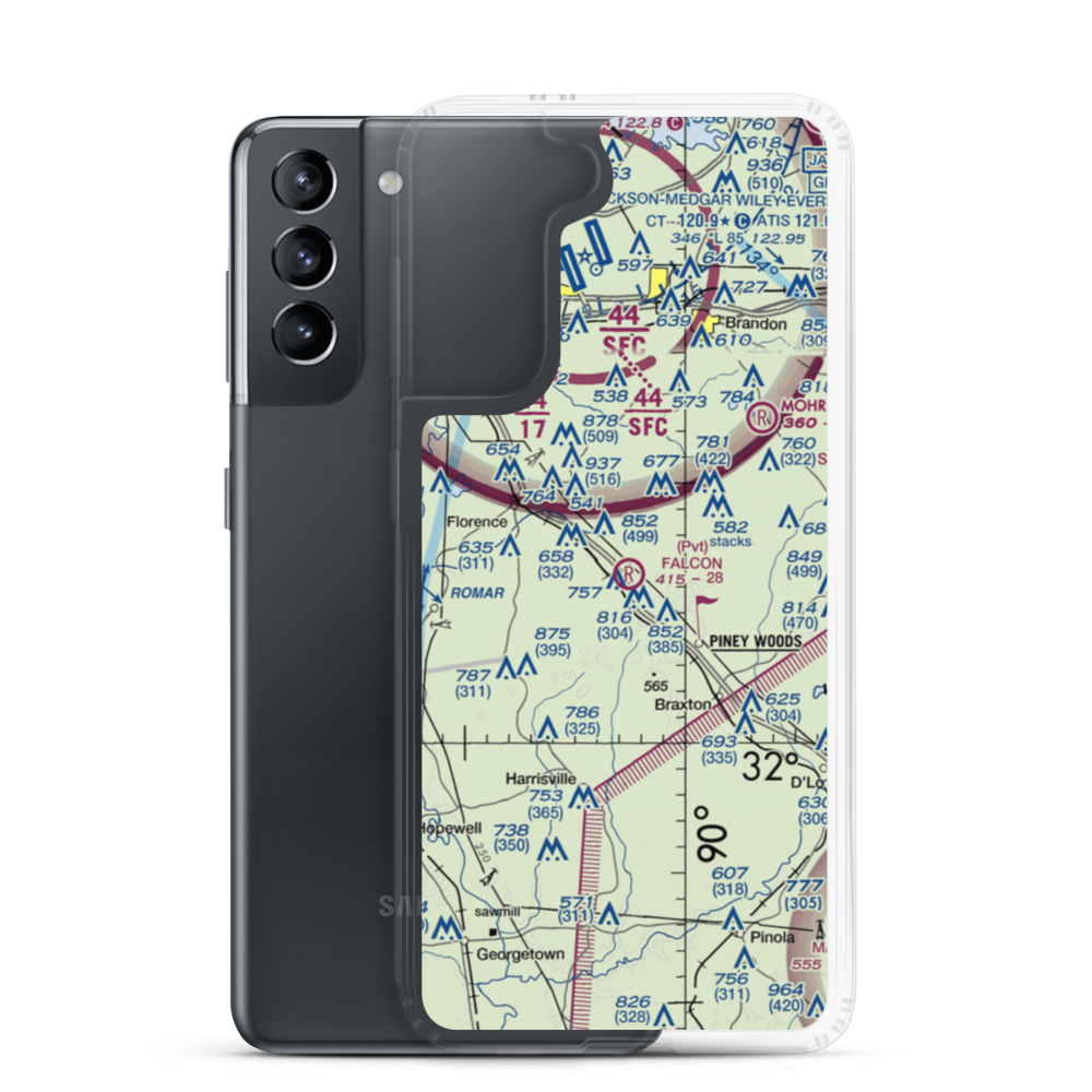 Falcon Field (MS69) VFR Sectional Samsung Case Samsung Galaxy S21 model shown