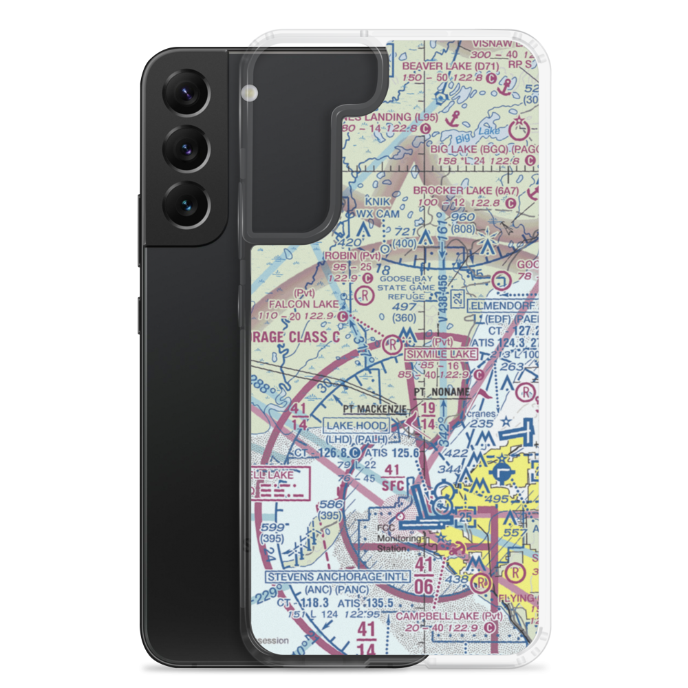 Falcon Lake Strip (0AK9) VFR Sectional Samsung Case Samsung Galaxy S22 Plus model shown
