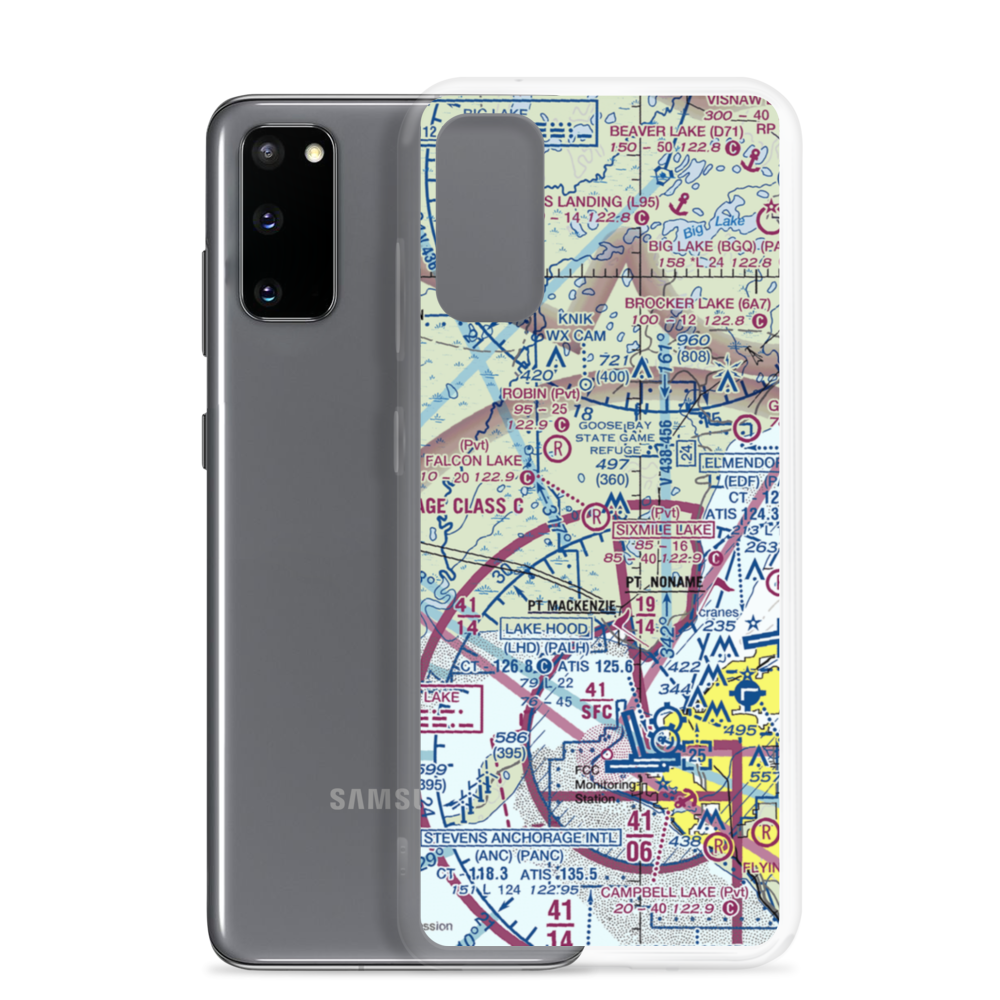 Falcon Lake Strip (0AK9) VFR Sectional Samsung Case Samsung Galaxy S20 model shown