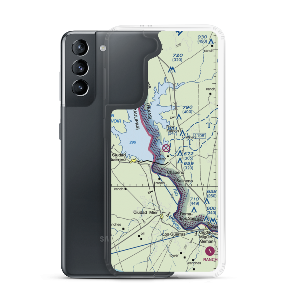 Falcon State Airport (FAL) VFR Sectional Samsung Case Samsung Galaxy S21 model shown