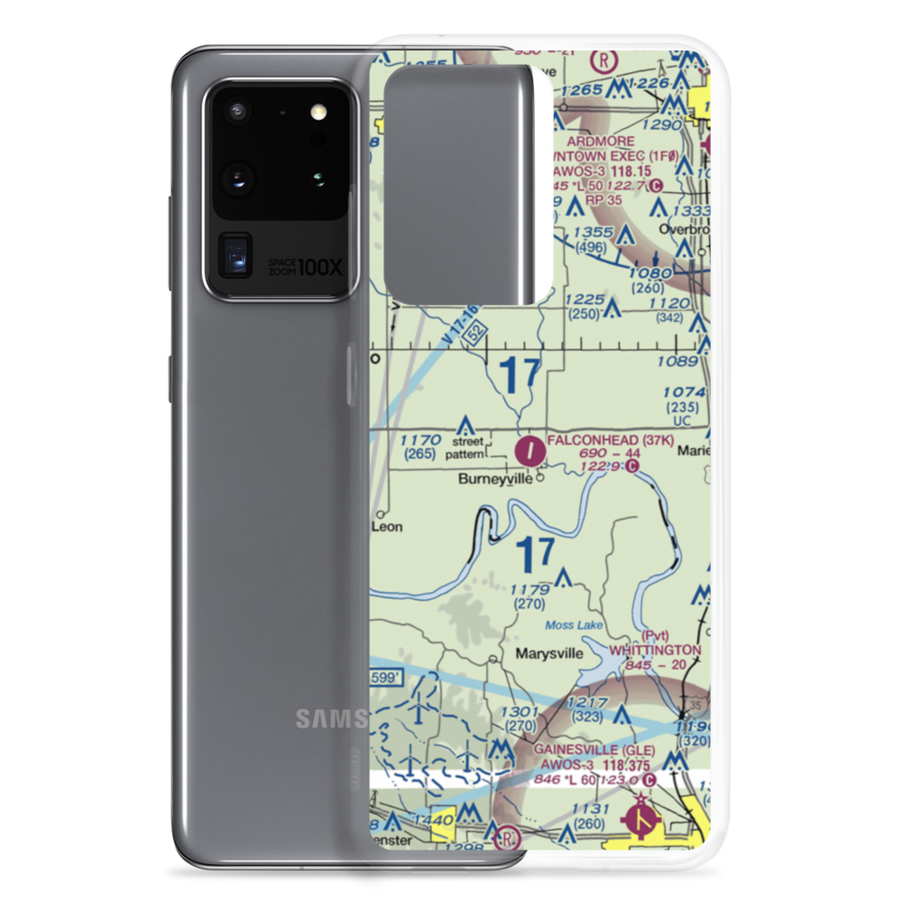 Falconhead Airport (37K) VFR Sectional Samsung Case Samsung Galaxy S20 Ultra model shown