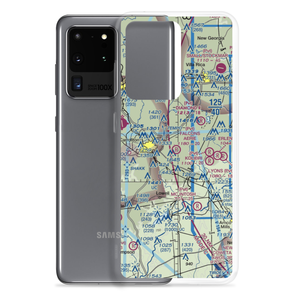 Falcons Aerie Airport (8GA8) VFR Sectional Samsung Case Samsung Galaxy S20 Ultra model shown