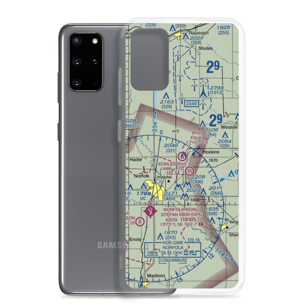 Falk Air Field (NE67) VFR Sectional Samsung Case Samsung Galaxy S20 Plus model shown